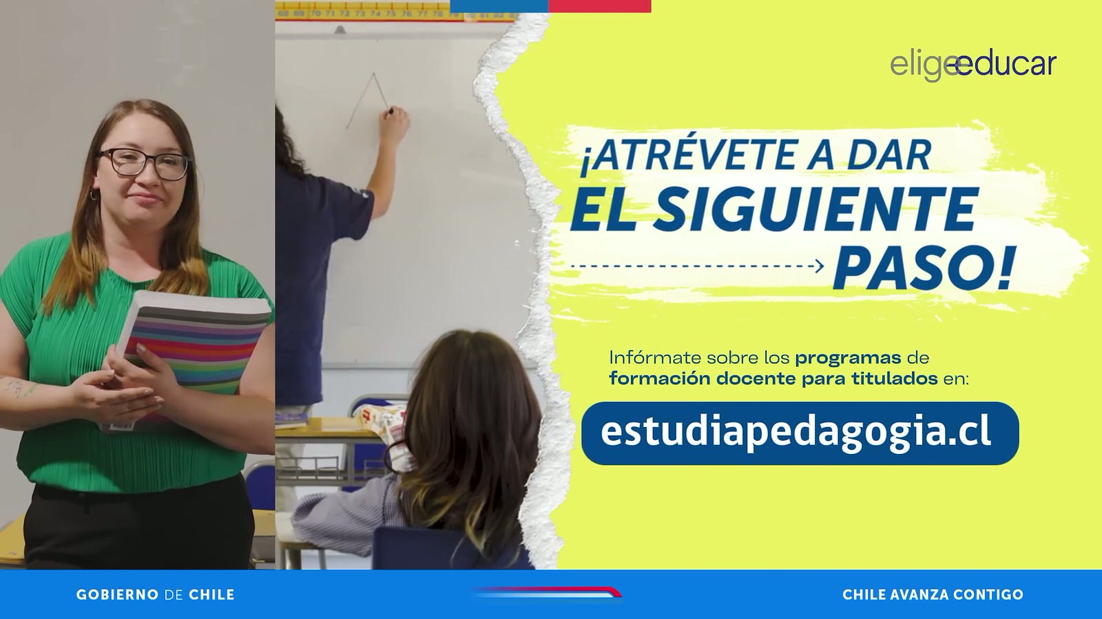 Campaña Elige Educar × Mineduc — video screen