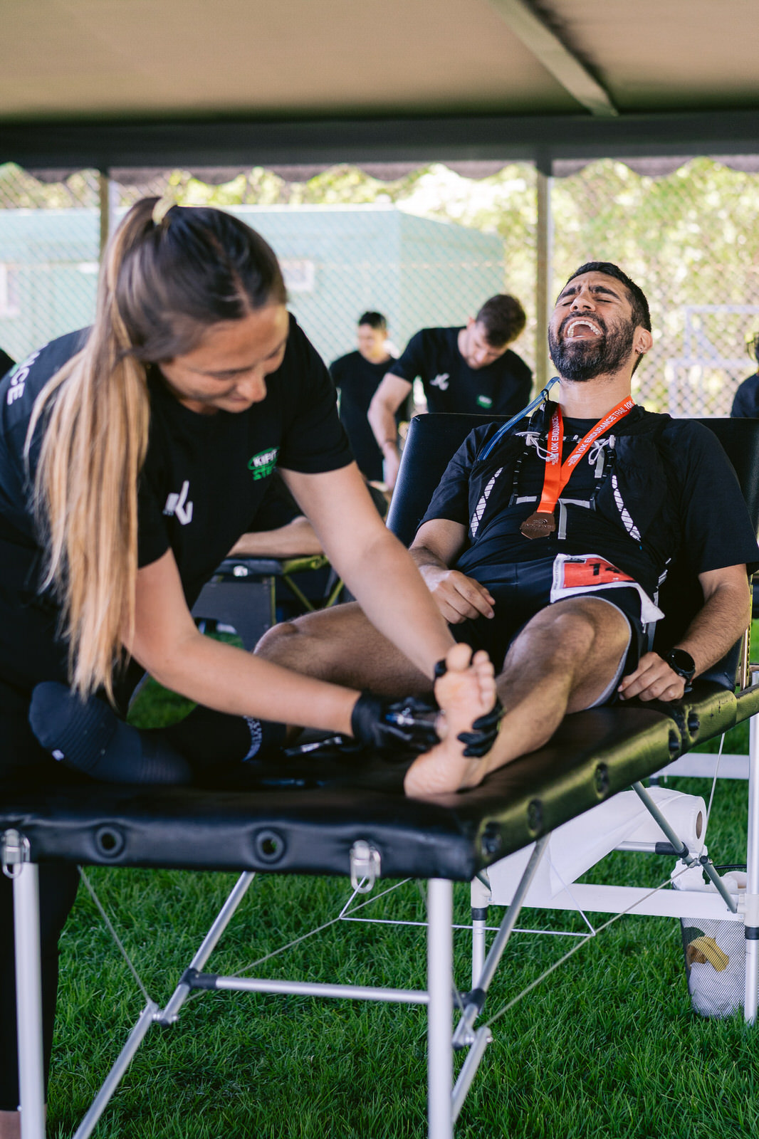 Kifit TNF Endurance Trail 2025 — terapeuta tratamiento pierna 1