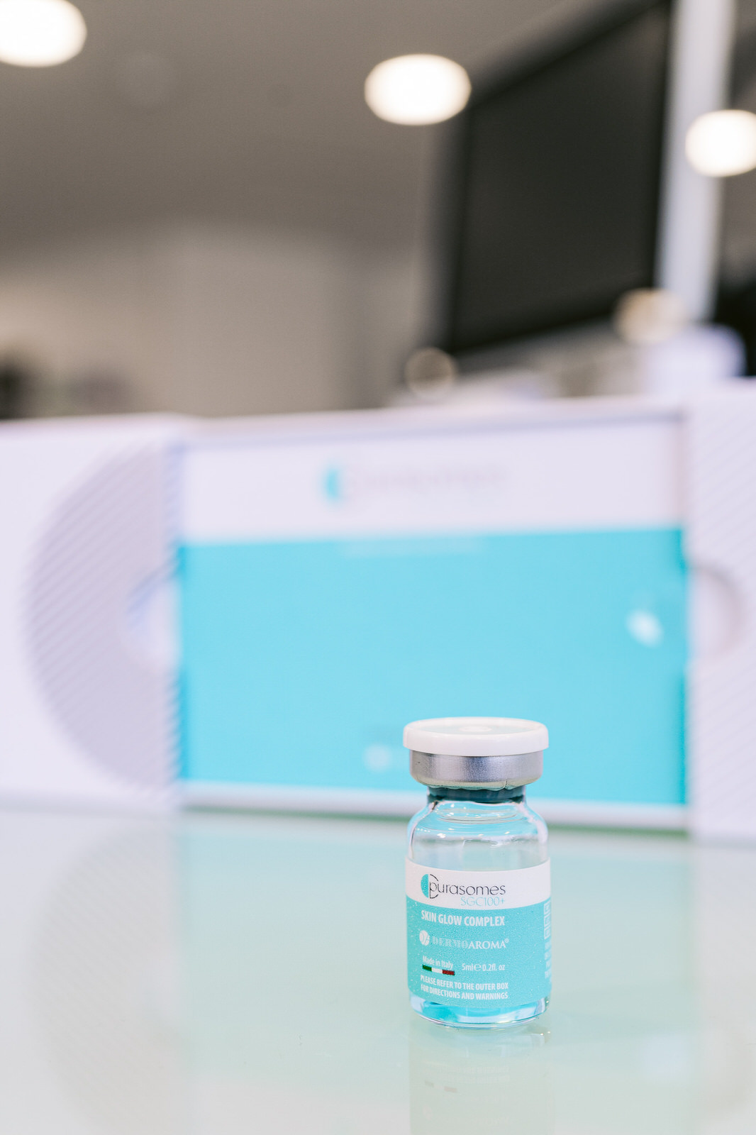 CDM Medical — Purasomes producto ampolla azul