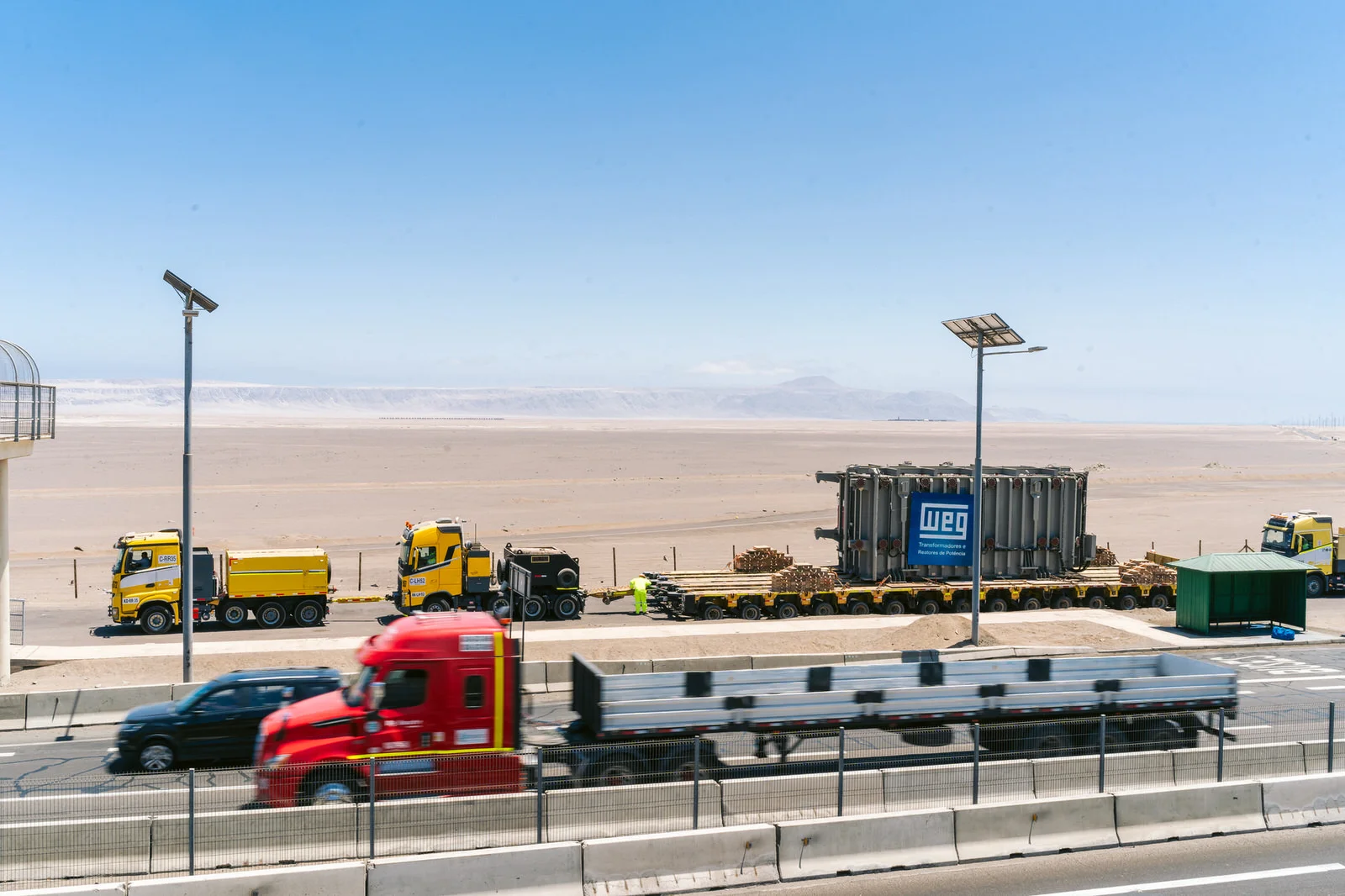 WEG Transformador Antofagasta — convoy transformador escolta