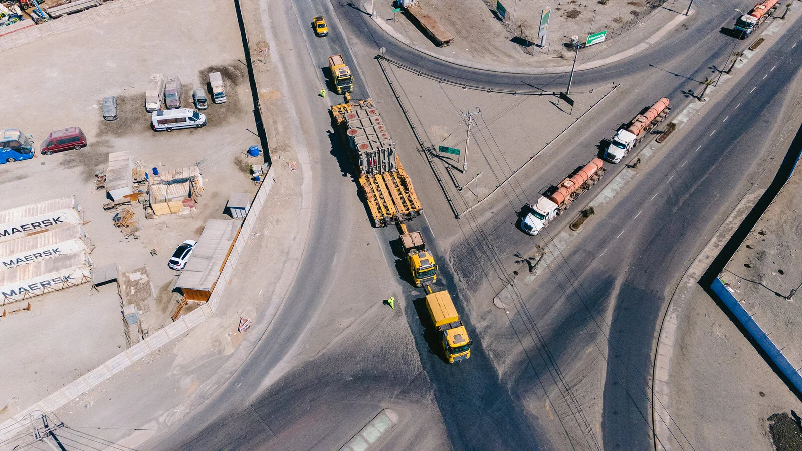 WEG Transformador Antofagasta — dron aereo interseccion carretera 1