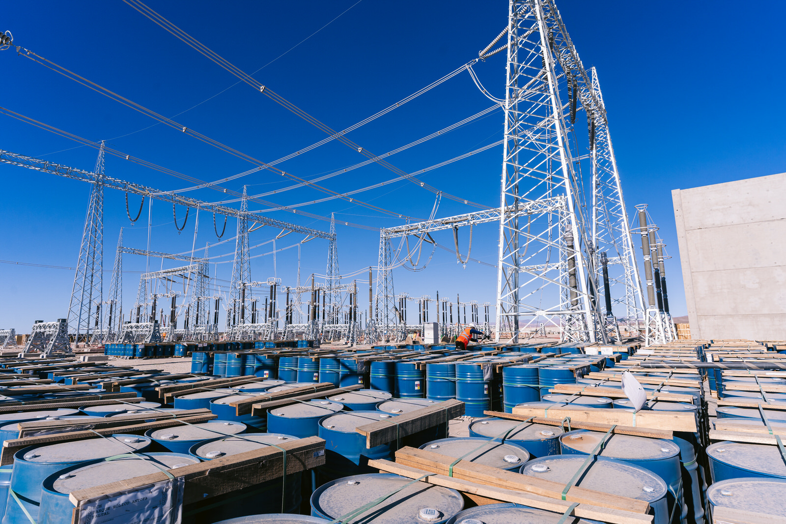 WEG Transformador Antofagasta — torres transmision cableado