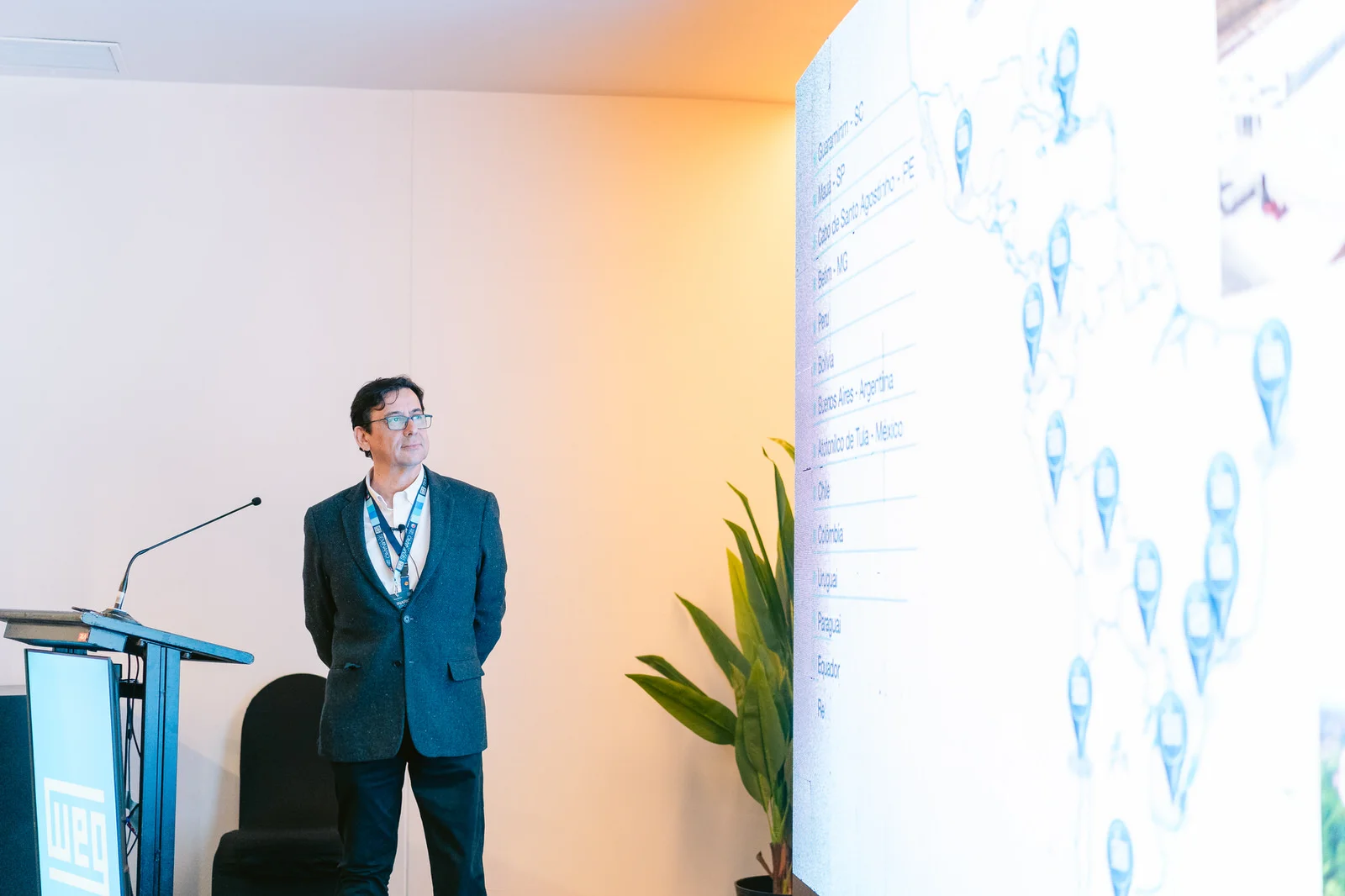 Ponente mapa Chile Seminario WEG Concepción